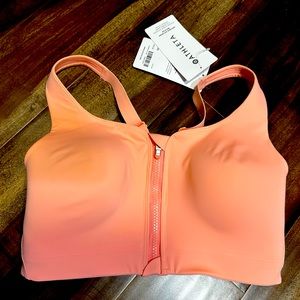 NWT Athleta Advance Zip Front Bra B-DD (34 DD)
